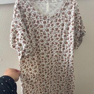 Rylee and Crew Floral Print Dress sz 10/12 euc